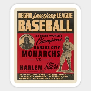 vintage negro american baseball Sticker